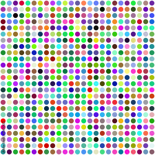 Grid of Random Colored Circles. Seamless Background. EPS8 Vector