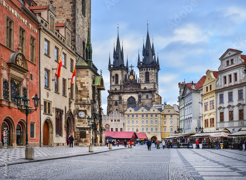 Prague, Czech Republic, Central Europe, 26.12.2014. The view ove