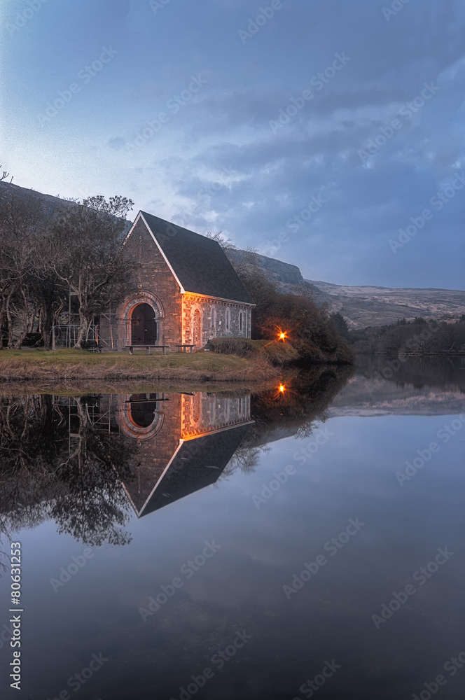 Gougane Barra in County Cork, Ireland. Gougane Barra in County Cork, Ireland.