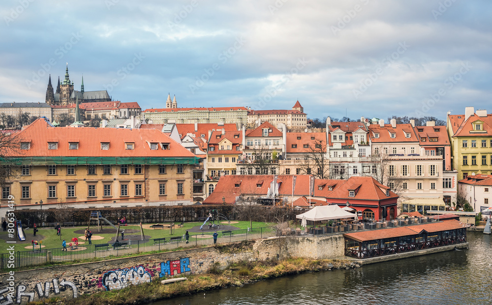 Obraz premium PRAGUE. View over Mala Strana district