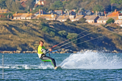 kitesurfer in Portland Harbour