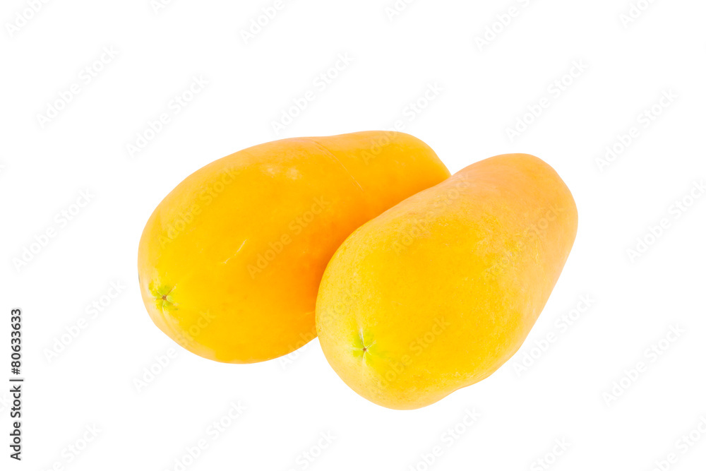 Papaya isolated on white background Papaya isolated on white background