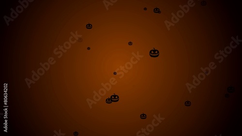 Halloween pumpkins falling twirl background