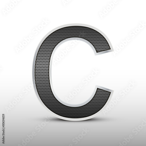 3d speaker grille letter C