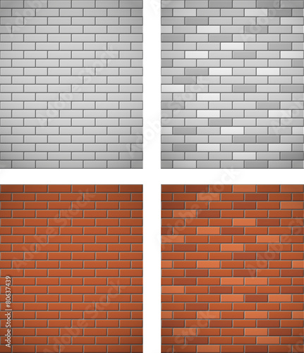 wall of white and red brick seamless background