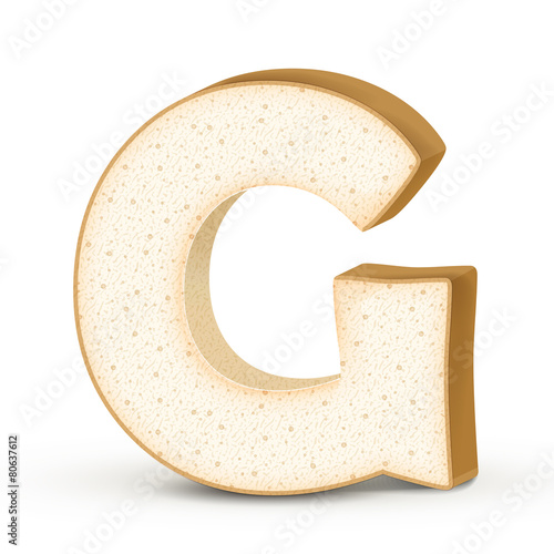 3d toast letter G