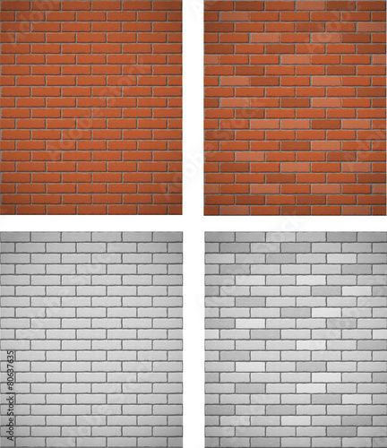 wall of white and red brick seamless background