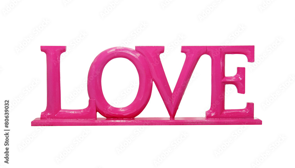 wooden statuette love isolated on white wooden statuette love isolated on white