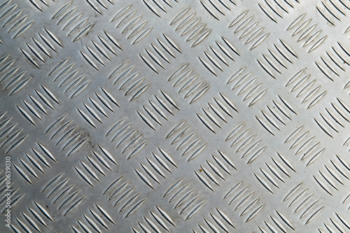metal diamond plate in silver color background