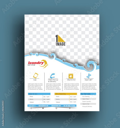 Laundry Service Flyer & Poster Template.