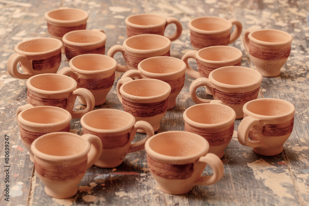 Range of clay pottery Range of clay pottery