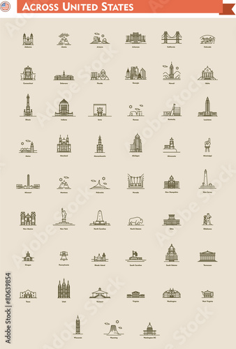 United States landmarks set