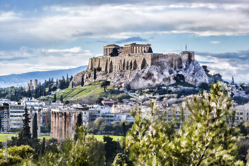 Fototapeta premium Acropolis with Parthenon temple in Athens, Greece