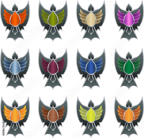 Game achievement badge vector pack