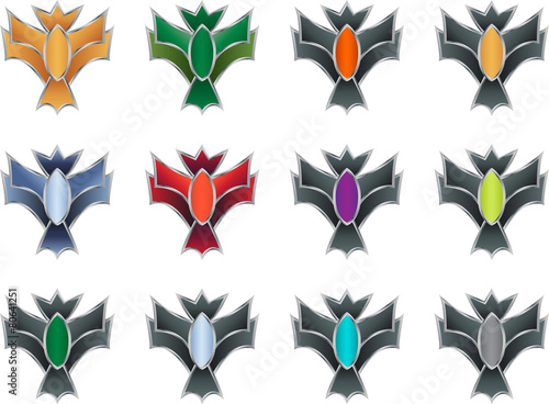 Game achievement badge vector pack