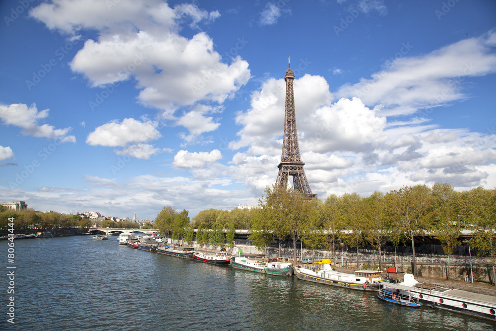 Eiffelturm und Seine, Paris, Frankreich