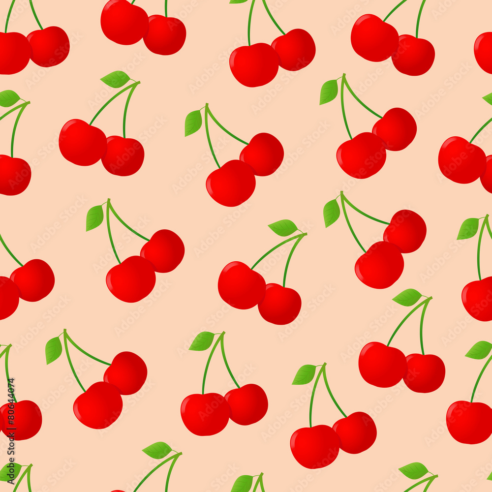 Seamless pattern with cherry Seamless pattern with cherry