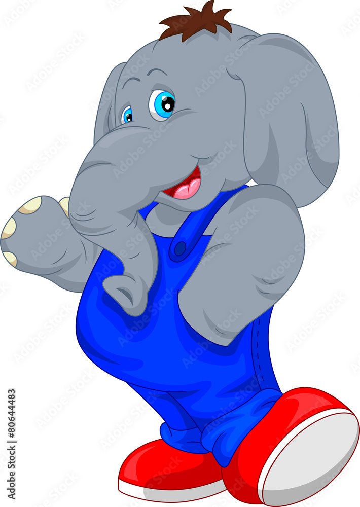 Obraz premium cute elephant cartoon