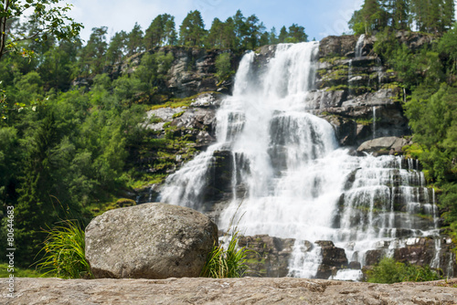 Waterfall Tvindefossen, Norway