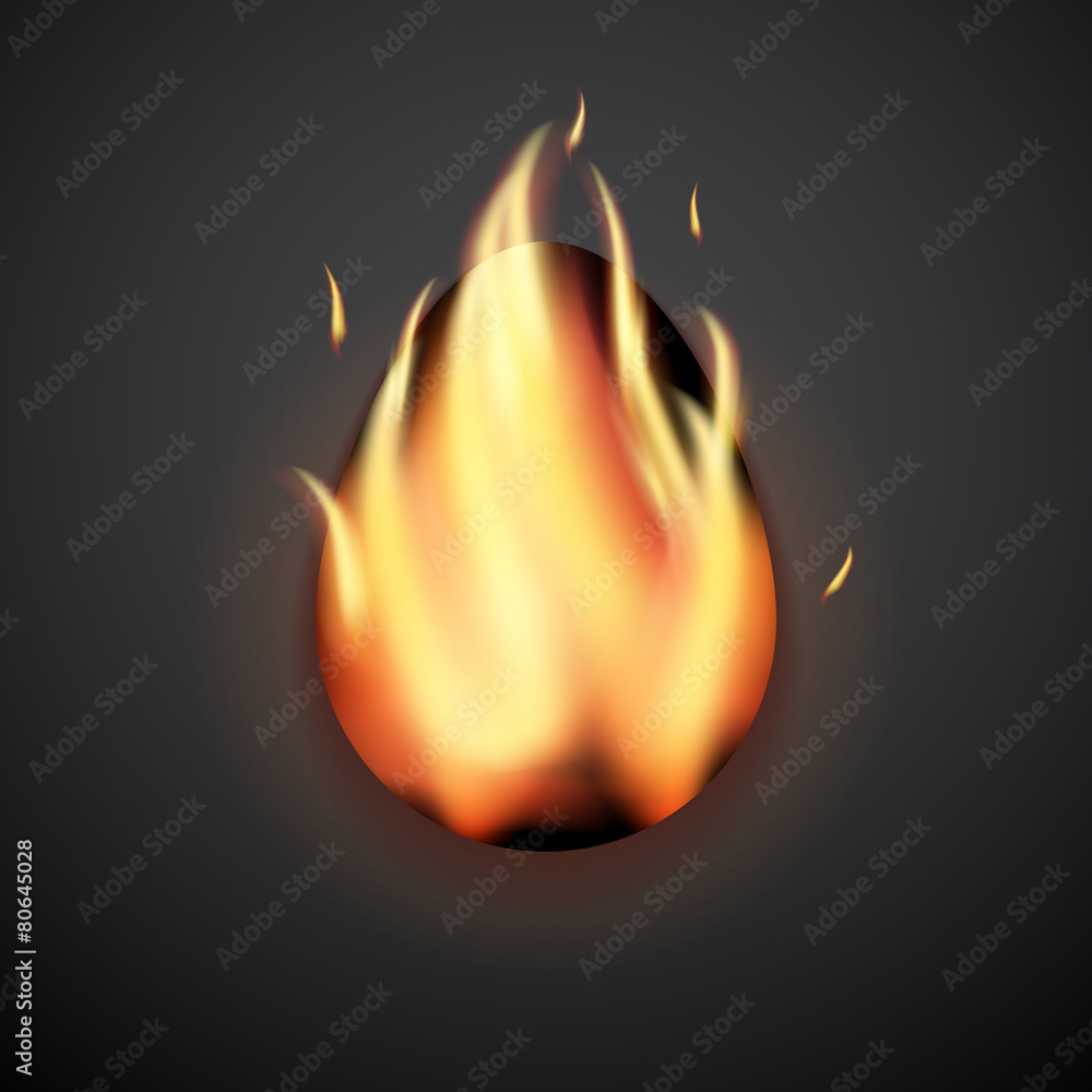 Stylish creative flame easter egg, Logo mock up template. Stylish creative flame easter egg, Logo mock up template.