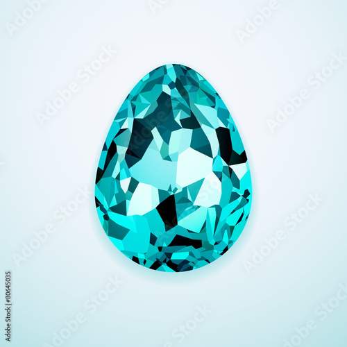 Stylish creative crystal easter egg, Logo mock up template.