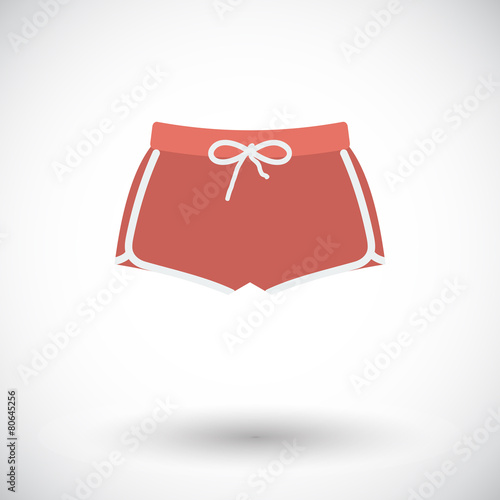 Sports shorts single icon.