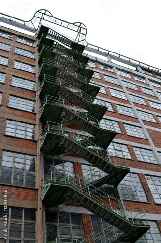 External fire escape steel staircase photo