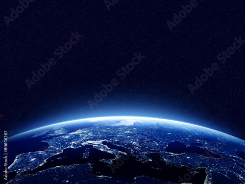 Valokuvatapetti Earth at night