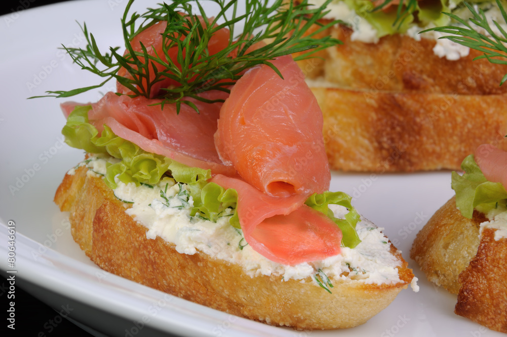 Sandwich with salmon Sandwich with salmon