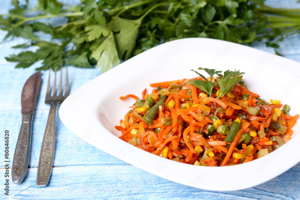 stewed vegetables carrots, peas, peppers, beans stewed vegetables carrots, peas, peppers, beans
