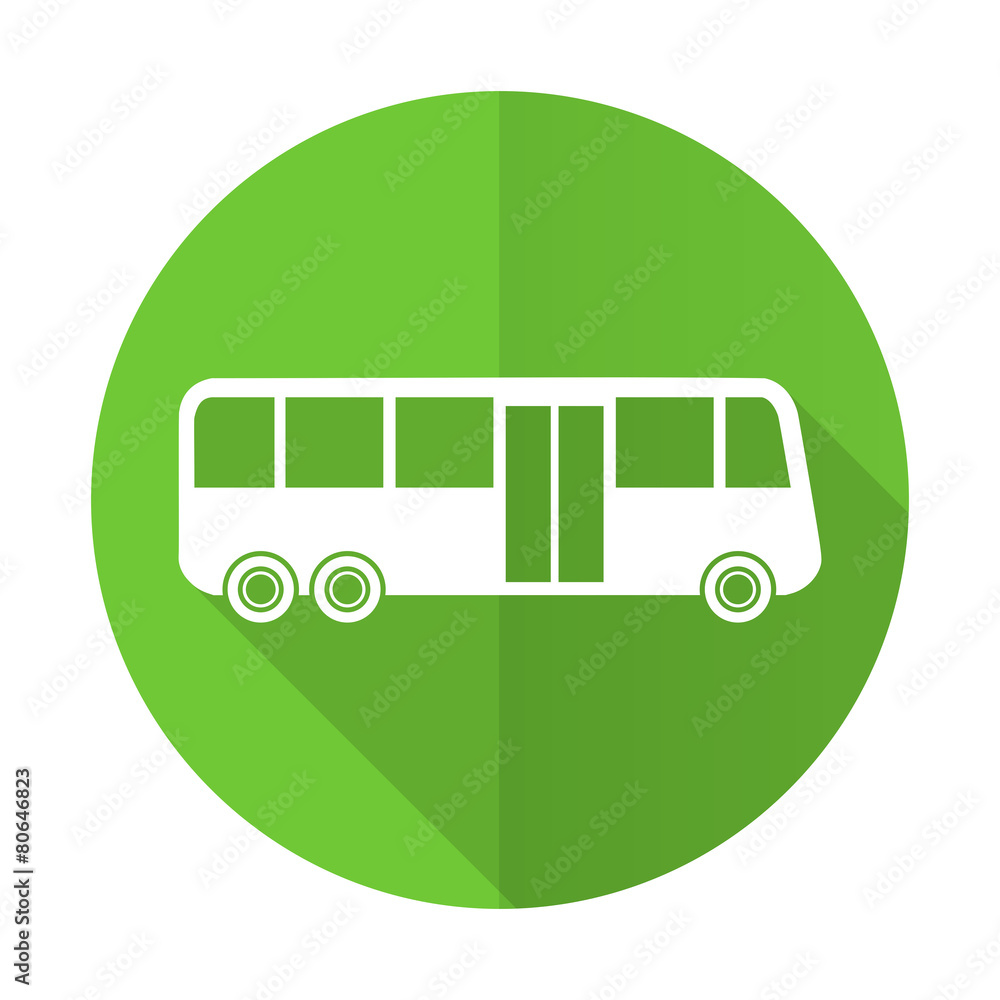 bus green flat icon public transport sign bus green flat icon public transport sign