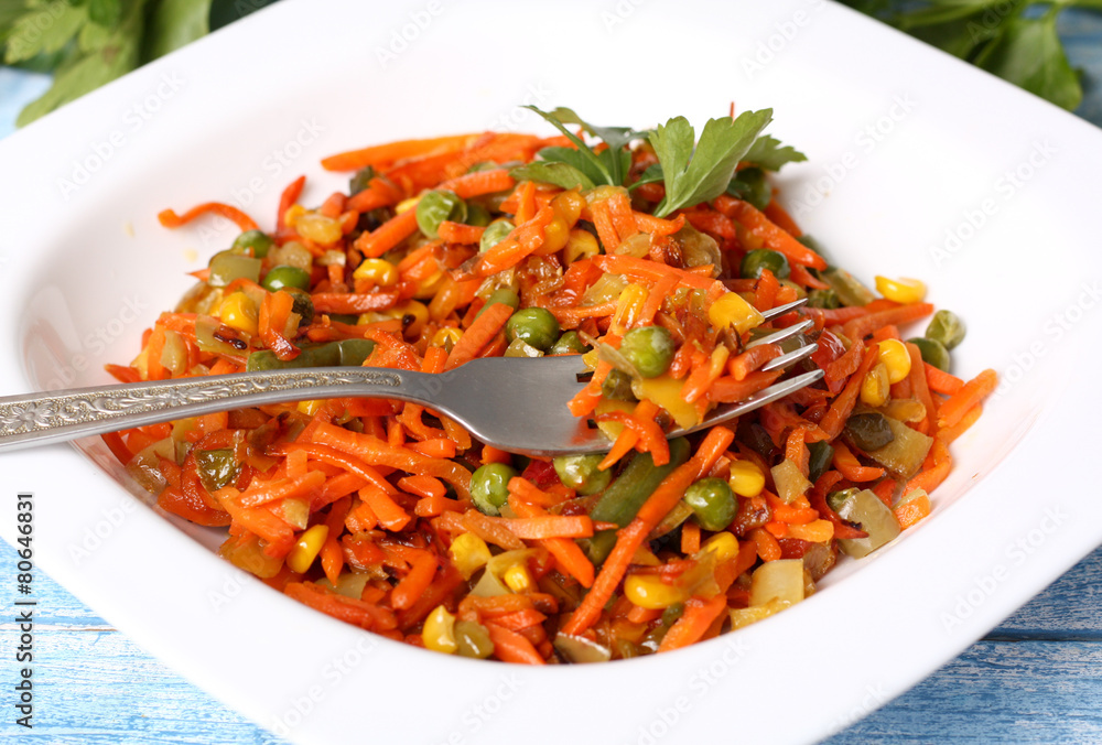 stewed vegetables carrots, peas, peppers, beans stewed vegetables carrots, peas, peppers, beans