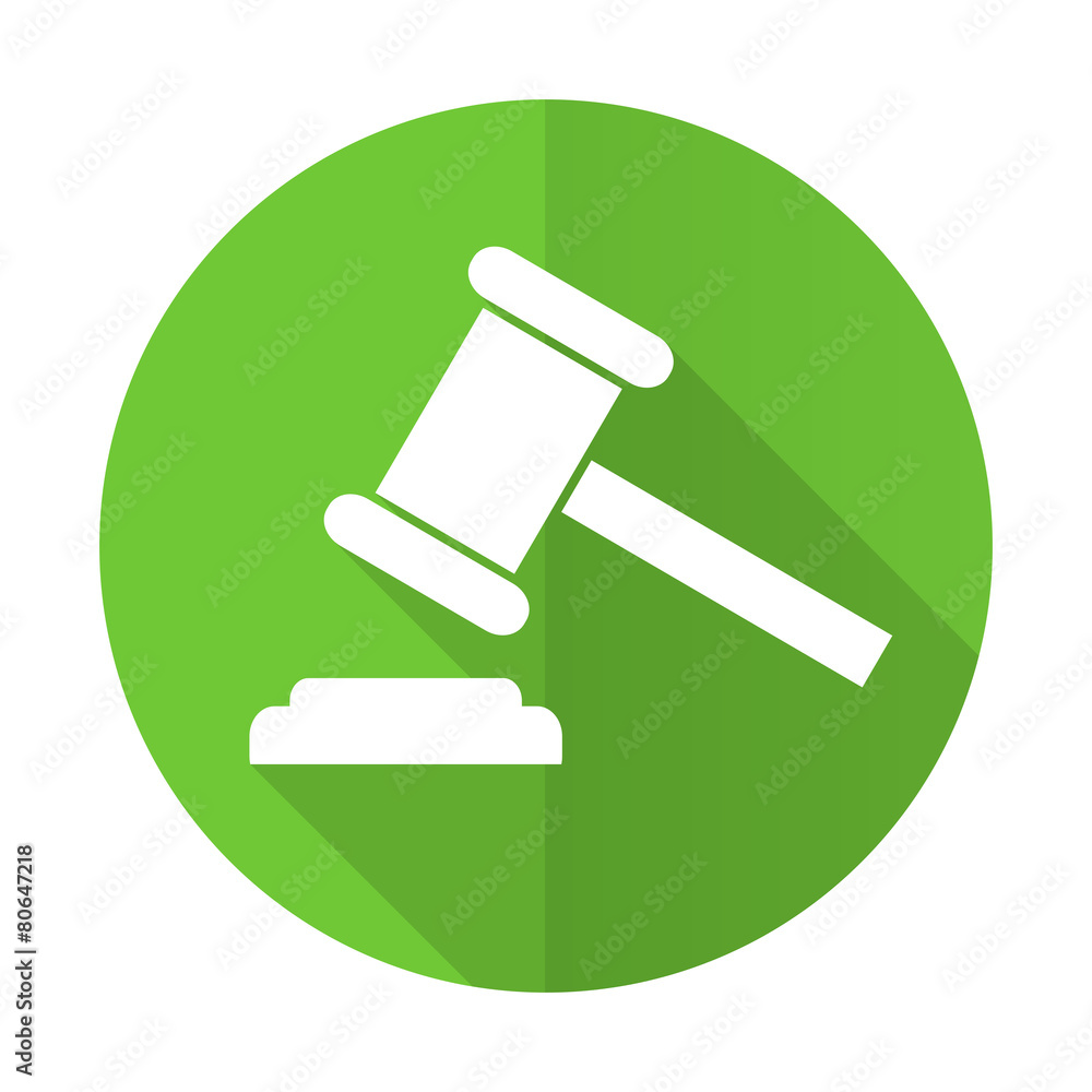 auction green flat icon court sign verdict symbol auction green flat icon court sign verdict symbol