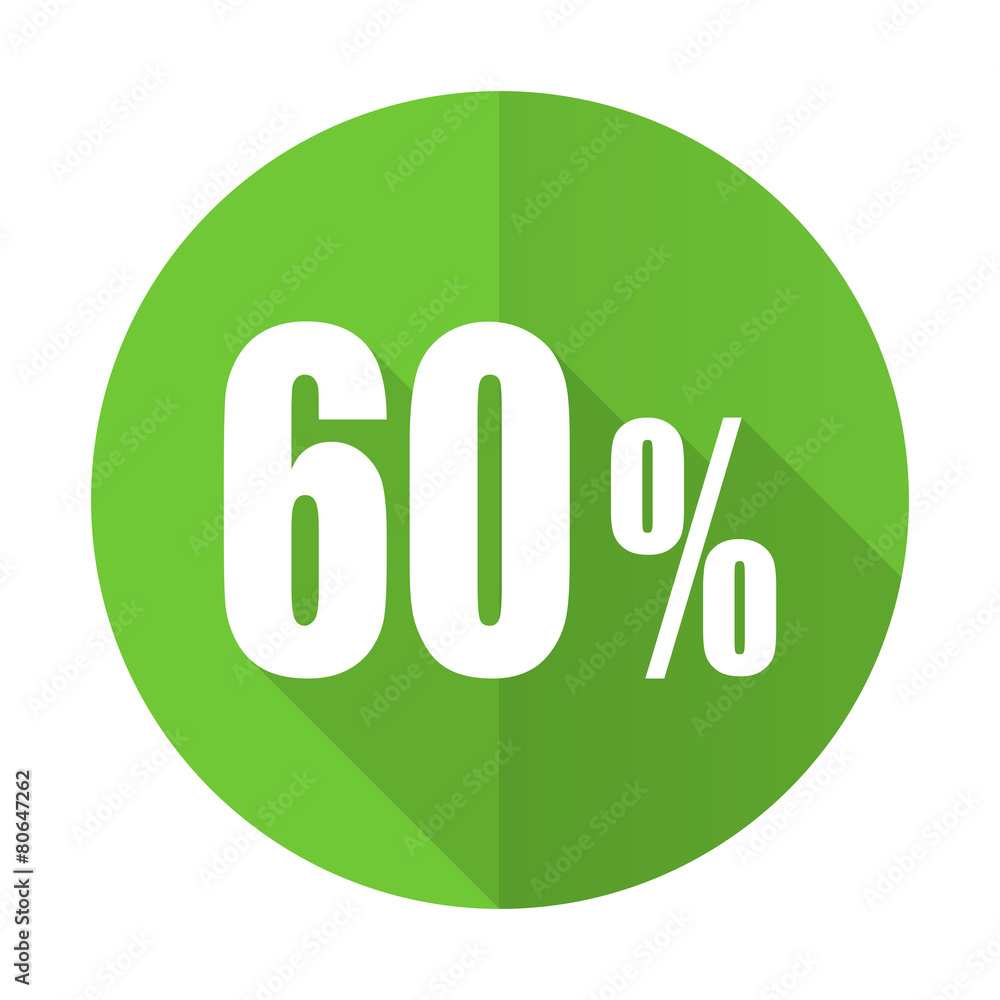 60 percent green flat icon sale sign 60 percent green flat icon sale sign
