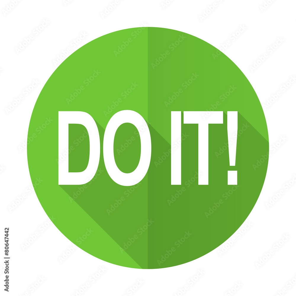 do it green flat icon do it green flat icon