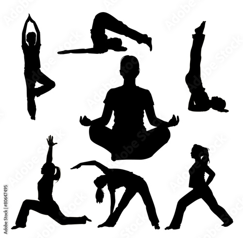 yoga silhouette