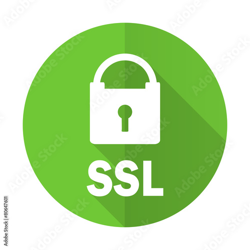 ssl green flat icon photo