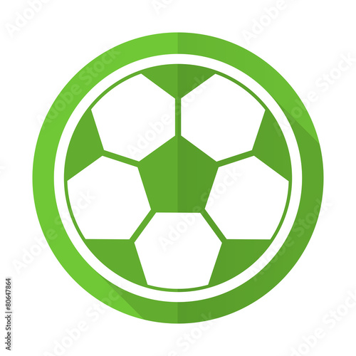 soccer green flat icon football sign