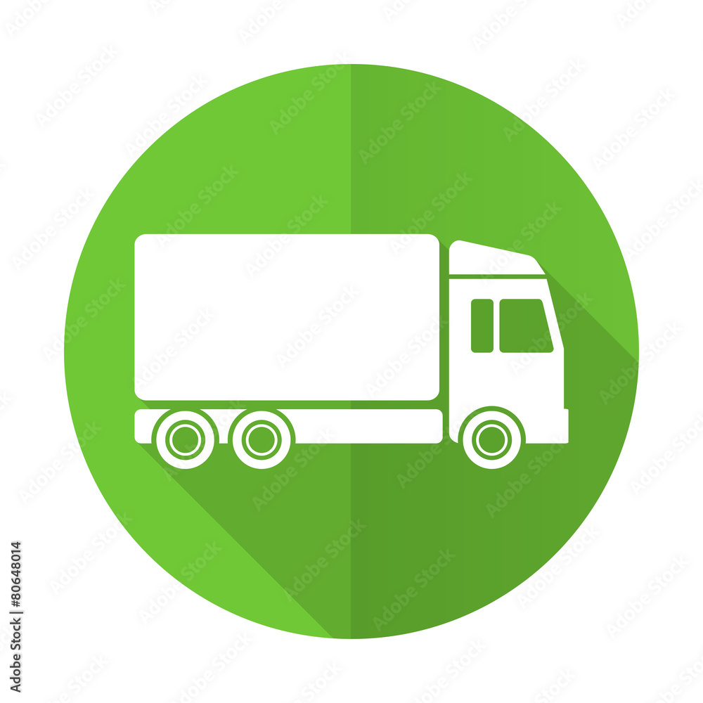 delivery green flat icon truck sign delivery green flat icon truck sign