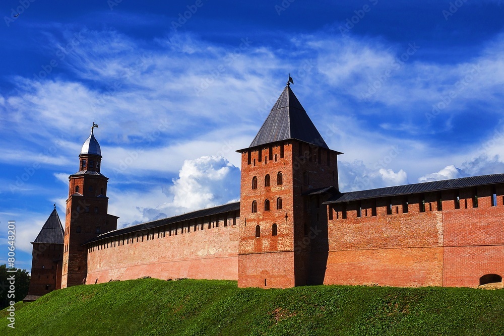 fortification in Veliky Novgorod, Russia fortification in Veliky Novgorod, Russia