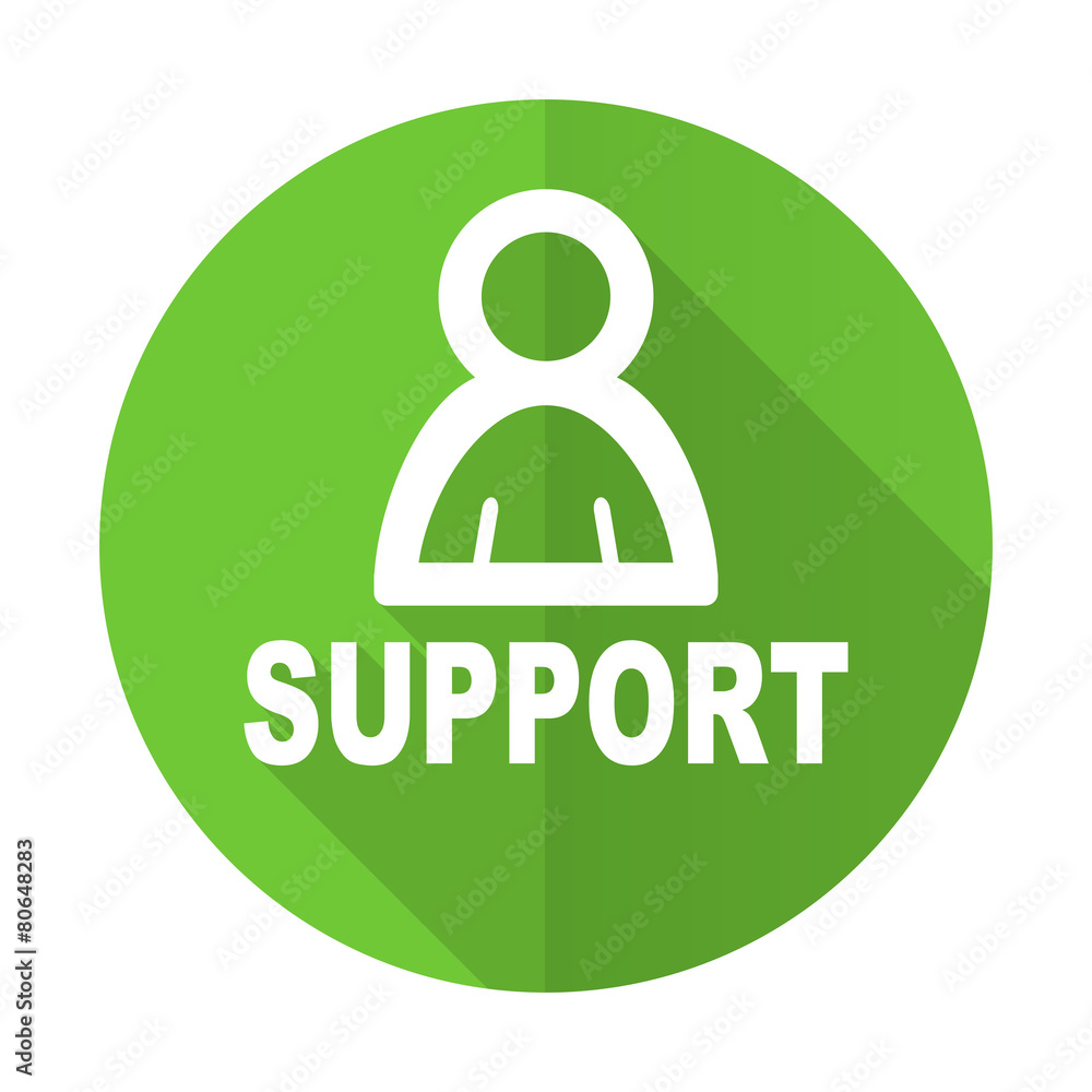 support green flat icon support green flat icon