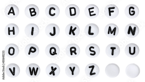 Vászonkép ABC Alphabet Letter buttons