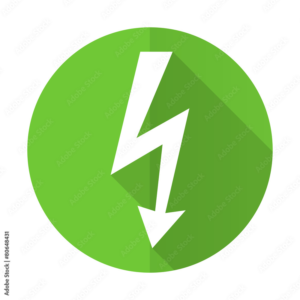 bolt green flat icon flash sign bolt green flat icon flash sign