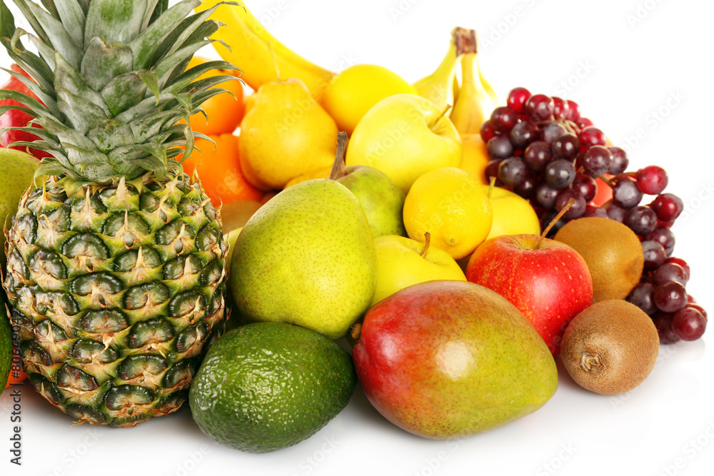 Assortment of exotic fruits close-up Assortment of exotic fruits close-up