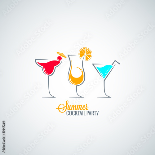 cocktail summer party menu background