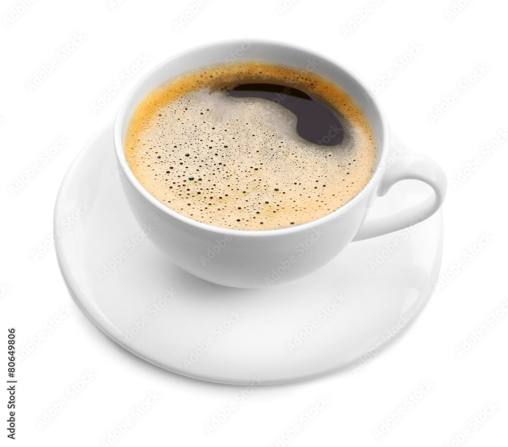 Cup of coffee isolated on white Cup of coffee isolated on white