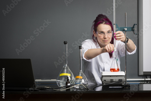 tecnician in school laboratory