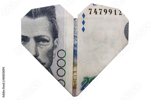 corazon de billete photo