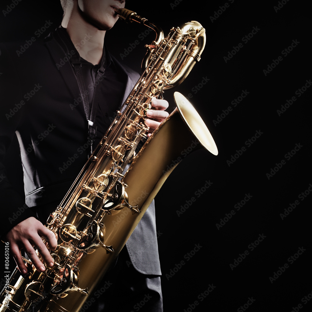 Fototapeta premium Saxophone baritone jazz music