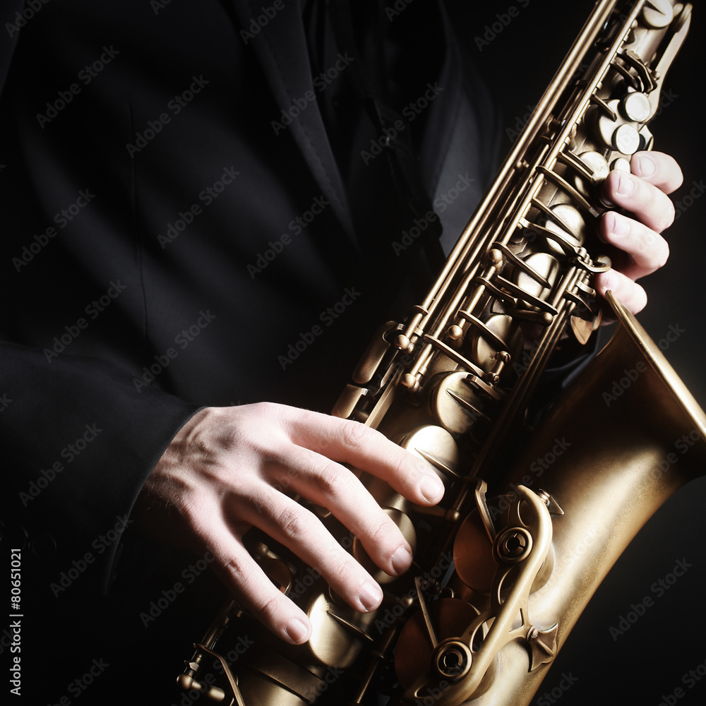 Obraz premium Saxophone closeup